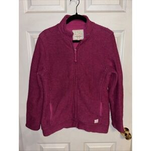 Weird Fish UK 14 US 10 Macaroni Jacket Full Zip Fitted Mock Neck Pink Casual
